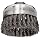 Weiler Wire Cup Brush, Threaded Hole, Steel, Full Twist Knotted, 4" Diameter, 0.023" Wire Diameter, 5/8"-11 Arbor, 1-1/4" Bristle Length, 9000 rpm (Pack of 1)