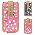 TAMARIS Damen Smartphone Handytasche, JANE DOTTED, 2 Farben: pink comb oder denim blau comb