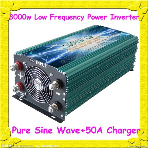 9000 Watt Peak 3000 Watt Low Frequency Pure Sine Wave Power Inverter 12 V Dc Input / 110 V-120 V Ac Output 60 Hz Frequency with 50a Battery Charger