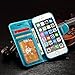 iPhone 6S Plus Case, iPhone 6 Plus Case,Joopapa Luxury PU Leather Magnet Wallet Case Flip Cover with Credit Card/ID Card Slots & Stand For Apple iPhone 6S Plus / iPhone 6 Plus 5.5 Inch (Blue)