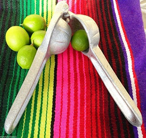 ALUMINUM-LEMON-JUICER 7 1/2"long-2"dia basket-Fruit-Exprimidor-Juicer JS1
