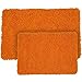 Bedford Home Windsor Home Orange 2 Piece Memory Foam Shag Bath Mat Set Moisture, Dries Quickly, Non Slip Bathroom Rug, Water Absorbent Carpet, Machine Washable, 32