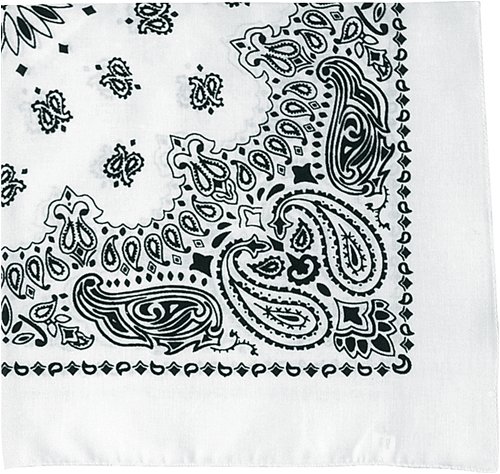 Military Army Trainmen Paisley Bandanas (White - 22