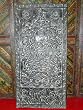 India Carved Door Panel Radha Krishna Dancing Wall Panel 72x36