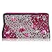 iPhone 6 6S Plus Case - Cellularvilla Pu Leather Wallet Diamond Design Sparkle Glitter Card Flip Open Pocket Case Cover Pouch for Apple iPhone 6 6S Plus 5.5