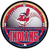 MLB Cleveland Indians Round Clock