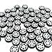 EUDAX 100pcs Plastic Roll 2mm Dia Shaft Car Truck Model Toys Wheel (30mmx9mm )