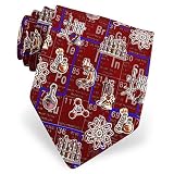 Men's Chemistry Experiment Silk Tie by Wild Ties in Burgundy