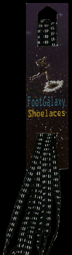 Foot Galaxy Reflective Metallic Flat Laces