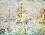 IMAGE OF FRAMED oil paintings - Paul Signac - 24 x 18 inches - The Yellow Sail, Venice