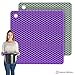 PratiPad 4-in-1 Multipurpose Silicone Pot Holders, Trivets, Jar Openers, Spoon Rests - Set of 2 - Purple/Grey