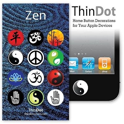 ThinDot Home Button Decals for iPad, iPhone and iPod Touch "Zen Series"
