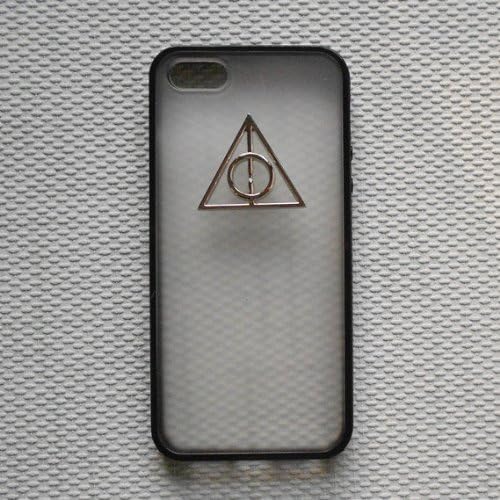 Morechoice Iphone 5C Case,harry Potter Deathly Hallows Iphone 5C Case,Iphone Case 5C Black Frosted Translucent Case (Black)