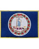 Virginia State Flag Embroidered Patch Iron-On VA Emblem