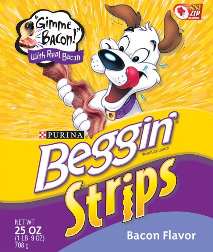 Beggin' Strips, Bacon Flavor Dog Snacks, 25-Ounce Bags (Pack of 2)