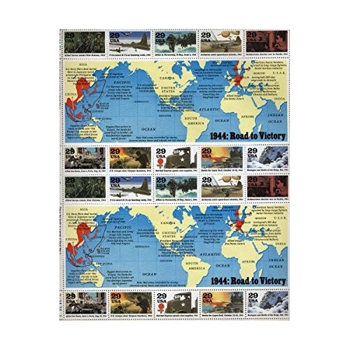 1944 WWII Road to Victory Sheet Collectible Stamp Sheet