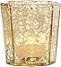 Luna Bazaar Vintage Mercury Glass Candle Holder (2.75-Inch, Patricia Design, Silver)