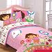 Dora the Explorer Full Bedding Set 5pc Floral Bed in a Bag