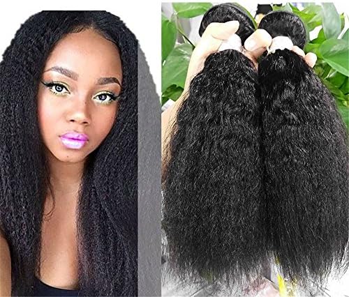 Ms Mary Hair Mixed Length 20inch 20inch 22inch Mongolian Virgin Curly Hair Afro Kinky Straight 100% Human Hair Weave Extension Grade 6A Unprocessed Hair Natural Color 300g Total