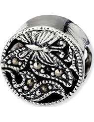Reflection Beads Silver and Marcasite Butterfly Dreams Nature Bead