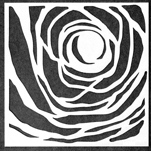 4"x4" Little Eddy Rose Stencil by Mary Beth Shaw