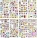 3D-SET008 - 8 Sheets of 3d Stickers For Kids (Food Stickers, Fruit Stickers, Vegetable Stickers) - Puffy Stickers - Dimensional Stickers - Cool Stickers - Size 3.75 X 7.5 Inch./sheet