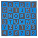 Tadpoles 36 Sq Ft ABC Floor Mat, Blue/Brown