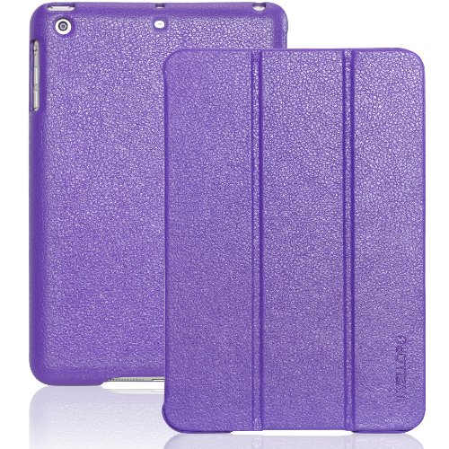 iPad mini case, INVELLOP Purple Leatherette Case Cover for Apple iPad mini/iPad mini 2/iPad mini 3 (Purple)