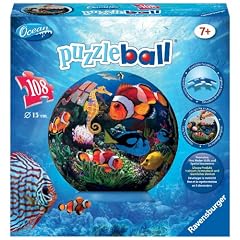 Ravensburger 12217-Kunterbunte Meereswelt-Puzzleball 108 Teile
