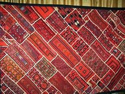 Tribal Dark Red Kutch Embroidery home Decor Wall Tapestry Hanging