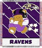Baltimore Ravens NFL Triple Woven Jacquard Throw (Baby Series) (36x46")"