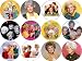 Set of 12 Golden Girls TV Sitcom 1.25" MAGNETS