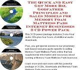 The Quick and Easy Get More Biz, Godfather Principles and Sales Models for Memory Foam Mattress Pads Internet Businesses 3 CD Power Pack