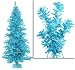6' Pre-Lit Sky Blue Wide Cut Tinsel Artificial Christmas Tree - Blue Lights