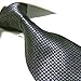 Towergem Extra Long Men's Tie Woven Jacquard Gray Plaid Necktie XL 63