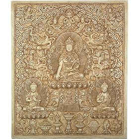 Buddha Tibetan Relief Wall Plaque