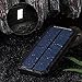 [15000mah Solar Panel Charger with 6LED Flashlight] Hallomall Portable Phone Charger Backup Power Pack, Dual USB Port External Battery Charger for Smart phones Camera and Other 5V USB Devices (black)