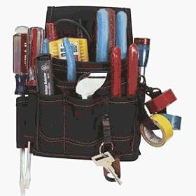Click here to buy Custom LeatherCraft 1503 9 Pocket Electrical Maintenance Pouch by Custom Leather Craft.