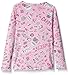 Saras Prints Girls' Picot Trim Pajama Set