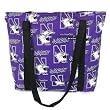 Northwestern Tote Bag Northwestern Wildcats Cotton with WATERPROOF LINING UNDERSIDE Travel Bags, for Gym or Beach Best Cute Unique GIFT IDEA for Him Her Man Men DAD MOM Mother Woman Women Ladies