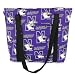 Northwestern Tote Bag Northwestern Wildcats Cotton with WATERPROOF LINING UNDERSIDE Travel Bags, for Gym or Beach Best Cute Unique GIFT IDEA for Him Her Man Men DAD MOM Mother Woman Women Ladies