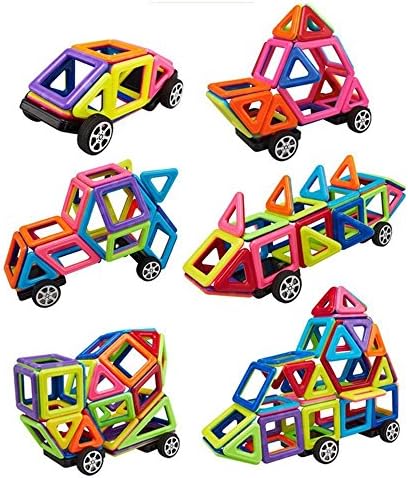 FunnyPro Magnetic Building Block Toys 76 Pieces Starter Set Magnet Building Tiles