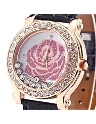 Fashion Fashion Elegant Crystal Diamond Rose Gold Case Dial Plated Womens Female Wrist Watch for Girls Lady Quartz Analog