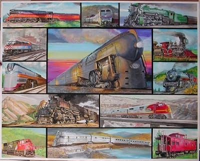 White Mountain Puzzles Great Trains (1000 Pieces)