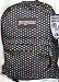 Jansport Classic Superbreak Backpack. Black Mini Polka Dot Hearts