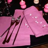 Linum - Arts De La Table - Serviette «Robert» Rose Indie - 45 X 45 Cm