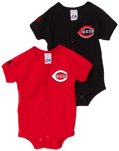 MLB Infant/Toddler Boys' Cincinnati Reds Two Piece Creeper Set (Red, 18 Months)