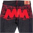 RMC X 4A Like Black red embroidery denim jeans REDM2905