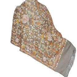 Evening Shawl Kashmir Sozuni Embroidered Wrap 28 x 75 inches (ebsp001)