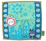 日繊商工 monumonu wonderland モヌキャット タオルチーフ ブルー MN-35122